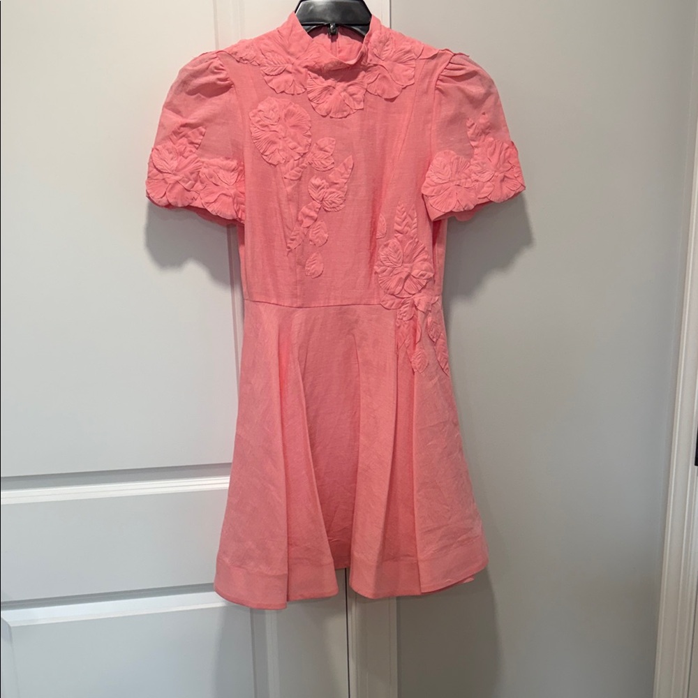 ANTONIO MELANI Pink Dress with Floral Details